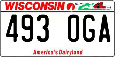 WI license plate 493OGA
