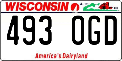 WI license plate 493OGD