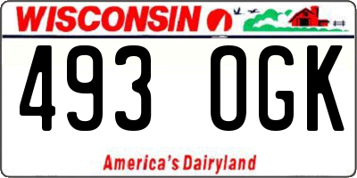 WI license plate 493OGK