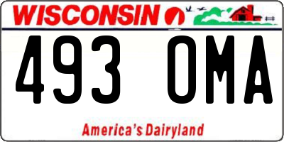 WI license plate 493OMA