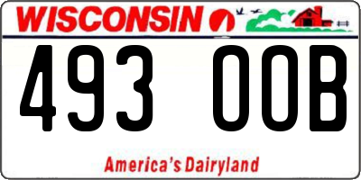 WI license plate 493OOB