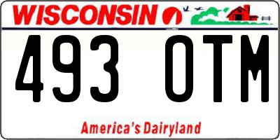 WI license plate 493OTM