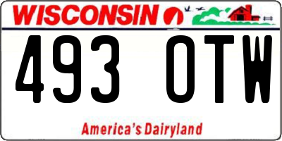 WI license plate 493OTW