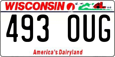 WI license plate 493OUG