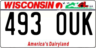 WI license plate 493OUK