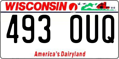 WI license plate 493OUQ