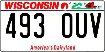 WI license plate 493OUV