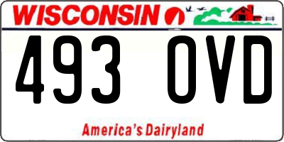 WI license plate 493OVD