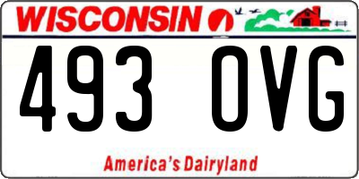 WI license plate 493OVG