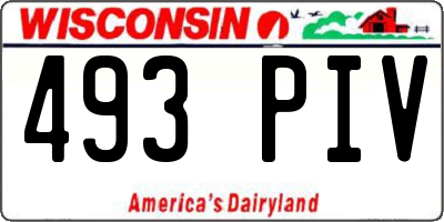 WI license plate 493PIV