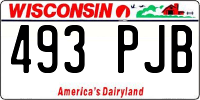 WI license plate 493PJB