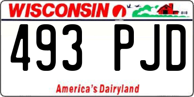 WI license plate 493PJD