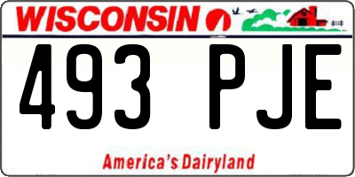 WI license plate 493PJE