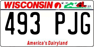 WI license plate 493PJG