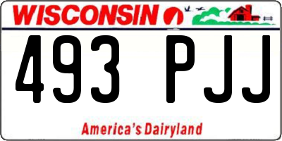 WI license plate 493PJJ