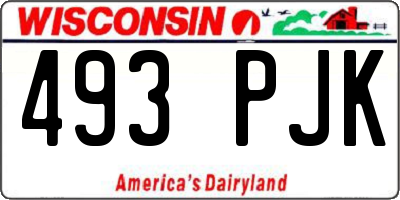 WI license plate 493PJK