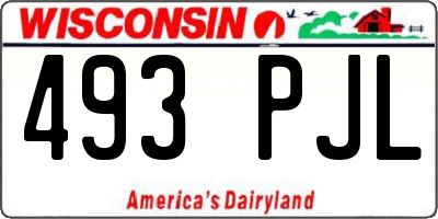 WI license plate 493PJL