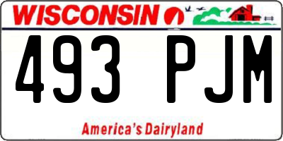 WI license plate 493PJM