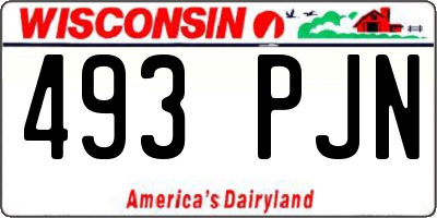 WI license plate 493PJN