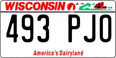 WI license plate 493PJO