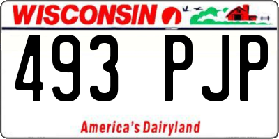 WI license plate 493PJP