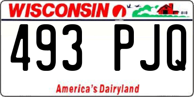 WI license plate 493PJQ