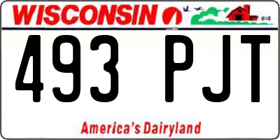 WI license plate 493PJT