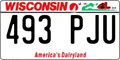 WI license plate 493PJU