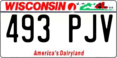 WI license plate 493PJV