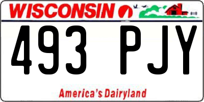 WI license plate 493PJY