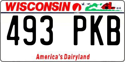 WI license plate 493PKB