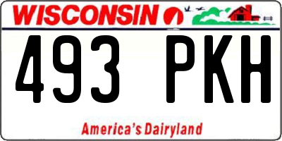 WI license plate 493PKH