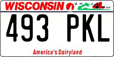 WI license plate 493PKL