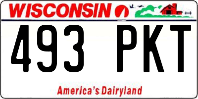 WI license plate 493PKT