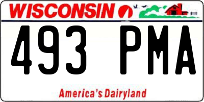 WI license plate 493PMA