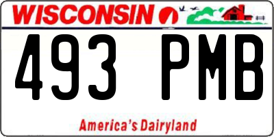 WI license plate 493PMB
