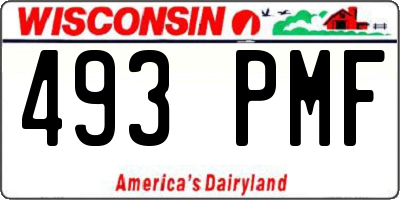 WI license plate 493PMF