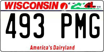 WI license plate 493PMG