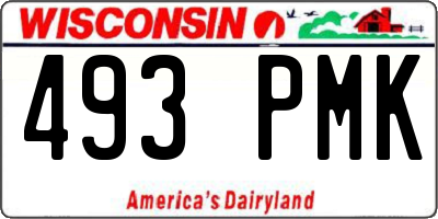 WI license plate 493PMK