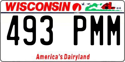 WI license plate 493PMM