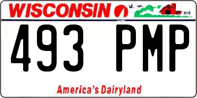 WI license plate 493PMP