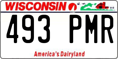 WI license plate 493PMR