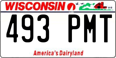 WI license plate 493PMT