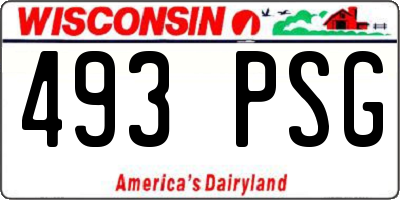 WI license plate 493PSG