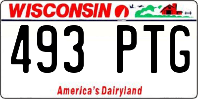 WI license plate 493PTG