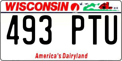 WI license plate 493PTU