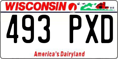 WI license plate 493PXD