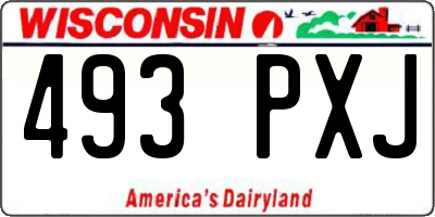 WI license plate 493PXJ