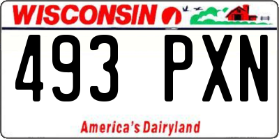 WI license plate 493PXN