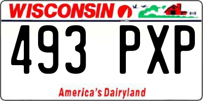 WI license plate 493PXP